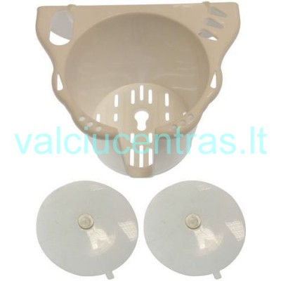 Plastikinis gėrimų laikiklis - krepšys. BALTAS